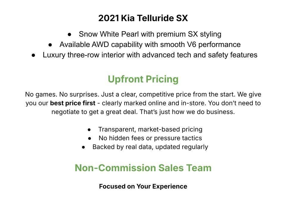 Used 2021 Kia Telluride SX w/ Towing Package AWD/4WD image 3