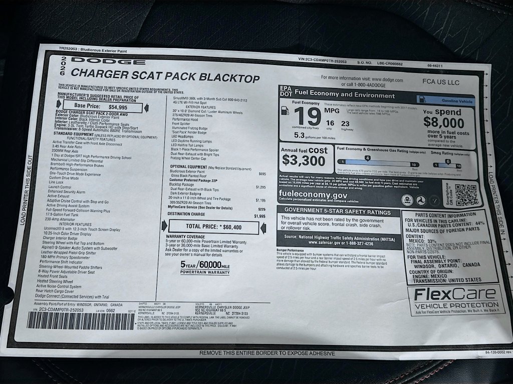 New 2026 Dodge Charger Scat Pack w/ Blacktop Package AWD/4WD image 21