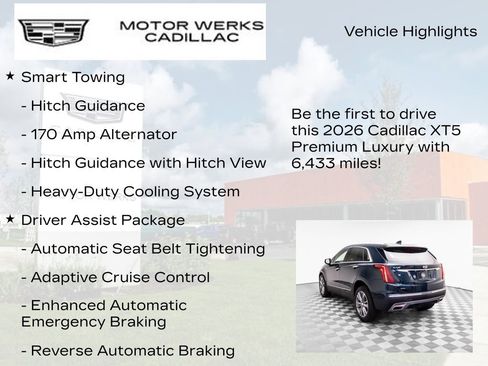 New 2026 Cadillac XT5 Premium Luxury w/ Driver Assist Package AWD/4WD image 13