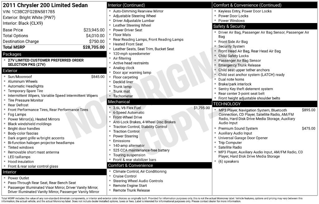 Used 2011 Chrysler 200 Limited FWD image 36