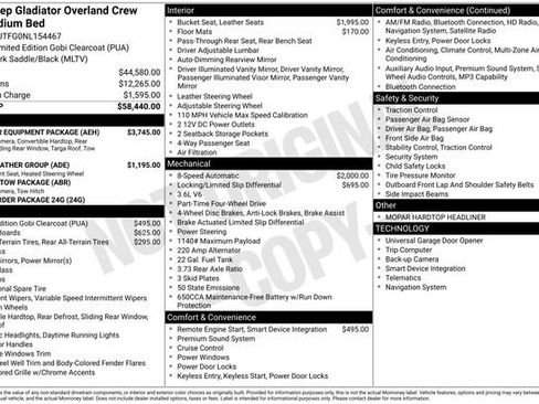 Used 2022 Jeep Gladiator Overland w/ Popular Equipment Package image 6