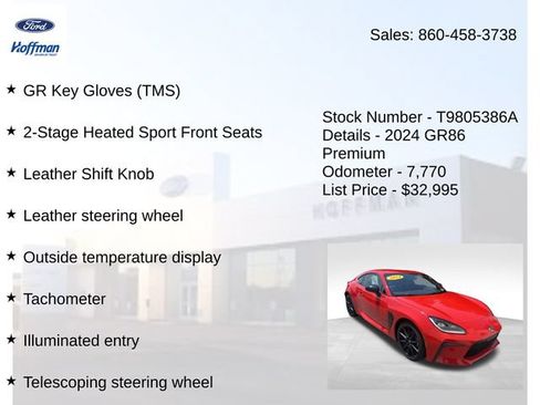 Used 2024 Toyota GR86 Premium RWD image 26