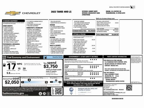 Used 2022 Chevrolet Tahoe LS w/ Driver Alert Package image 2