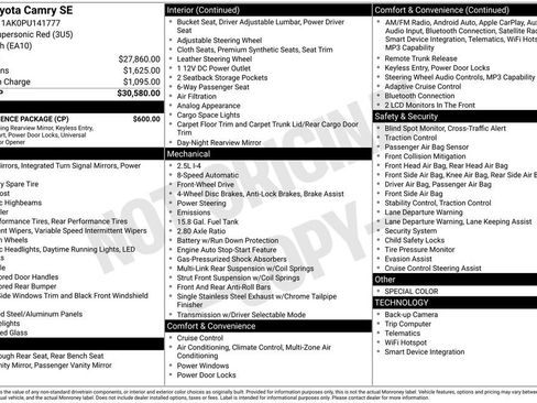 Used 2023 Toyota Camry SE w/ Convenience Package image 7