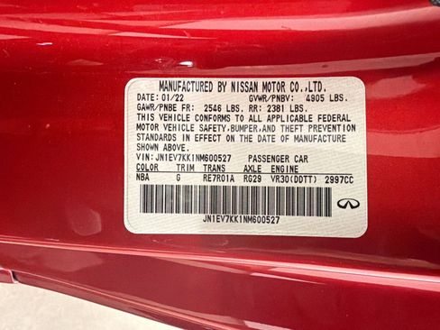 Used 2022 INFINITI Q60 3.0t Luxe w/ Cargo Package image 17