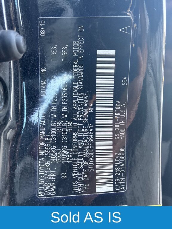 Used 2015 Toyota Sienna XLE w/ XLE Navigation Package FWD image 32