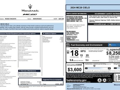 New 2024 Maserati MC20 Cielo