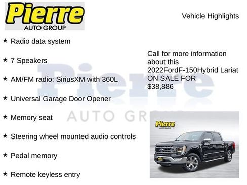 Used 2022 Ford F150 Lariat w/ Equipment Group 502A High image 16