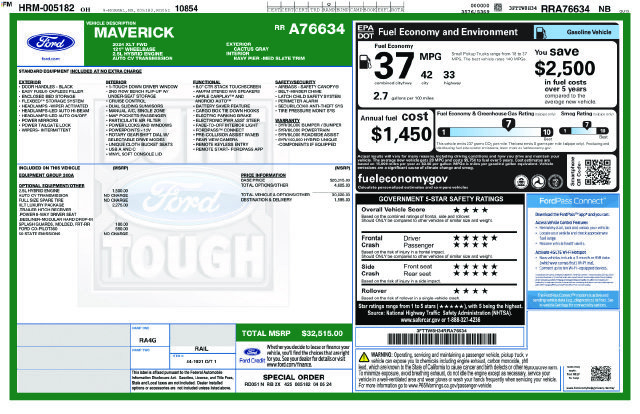 Certified 2024 Ford Maverick XLT w/ XLT Luxury Package FWD image 47