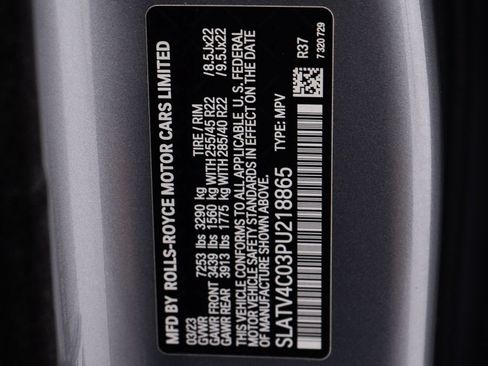 Certified 2023 Rolls-Royce Cullinan w/ Dark Exterior Package AWD/4WD image 58