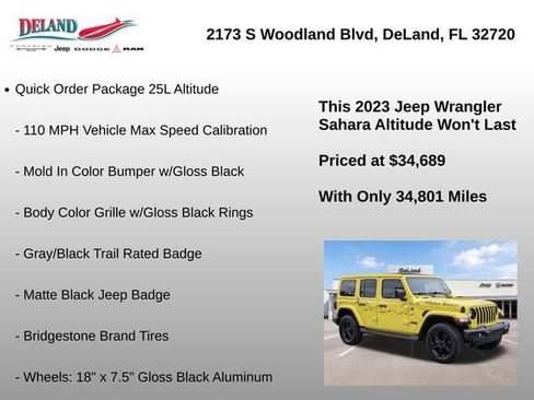 Used 2023 Jeep Wrangler Unlimited Sahara AWD/4WD image 12