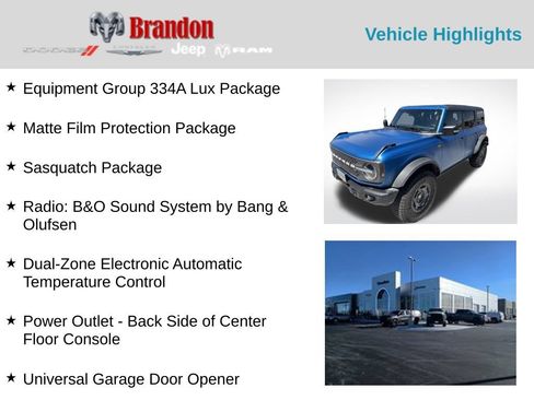 Used 2025 Ford Bronco Badlands w/ Matte Film Protection Package AWD/4WD image 2