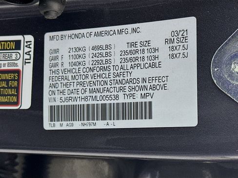 Used 2021 Honda CR-V EX-L image 12