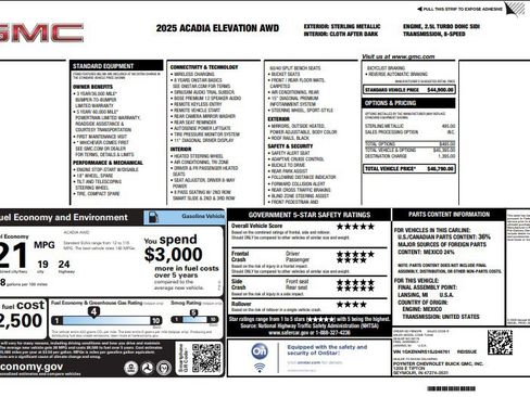 Used 2025 GMC Acadia Elevation image 4