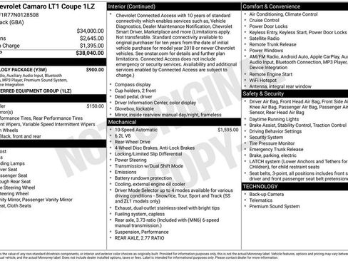 Used 2022 Chevrolet Camaro LT w/ Technology Package image 29