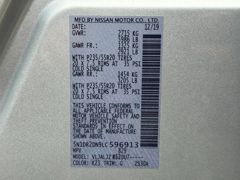 Used 2020 Nissan Pathfinder Platinum FWD image 45