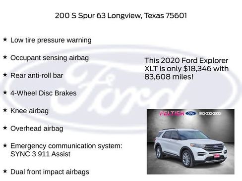 Used 2020 Ford Explorer XLT w/ Equipment Group 202A image 27