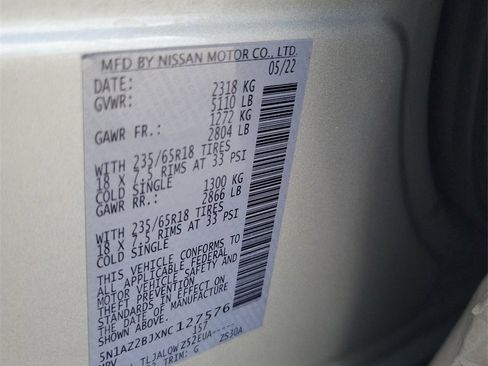 Certified 2022 Nissan Murano SV image 33