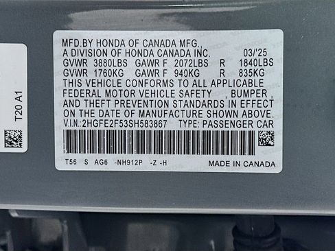 Certified 2025 Honda Civic Sport image 30