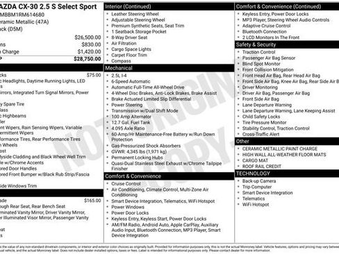 Certified 2024 MAZDA CX-30 AWD 2.5 S w/ Select Sport Pkg image 13