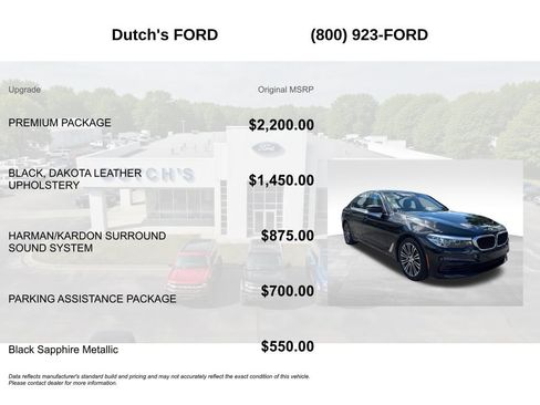 Used 2020 BMW 530i xDrive w/ Premium Package AWD/4WD image 5