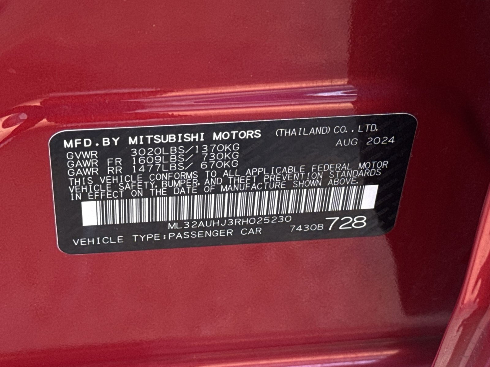 Used 2024 Mitsubishi Mirage ES FWD image 33