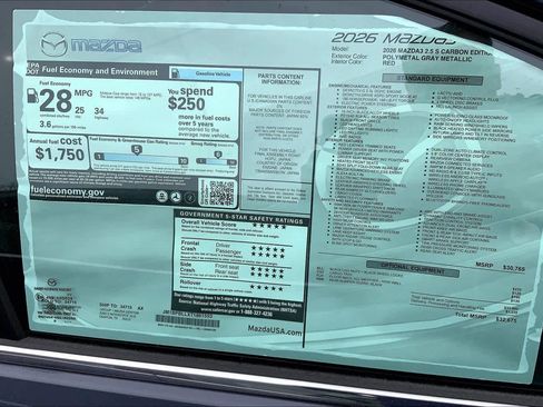New 2026 MAZDA MAZDA3 Carbon image 20
