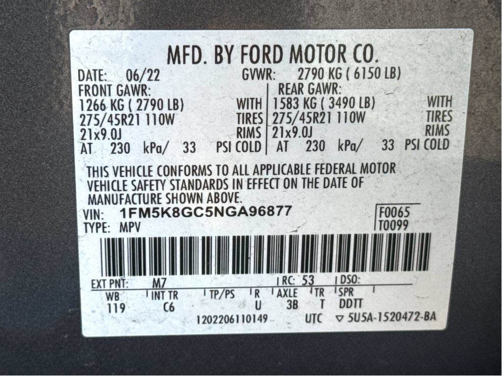 Used 2022 Ford Explorer ST w/ Equipment Group 401A AWD/4WD image 26