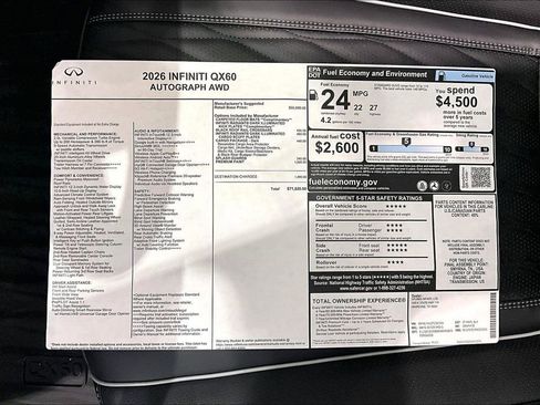 New 2026 INFINITI QX60 Autograph w/ Dark Cargo Package AWD/4WD image 24