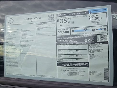 New 2025 Nissan Versa SV w/ Trunk Package image 28