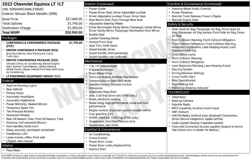 Used 2022 Chevrolet Equinox LT FWD image 3