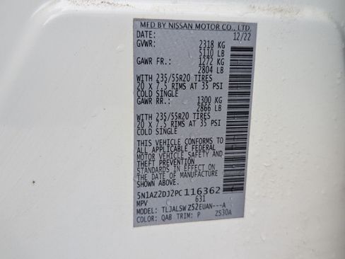 Used 2023 Nissan Murano Platinum w/ Cargo Package FWD image 33