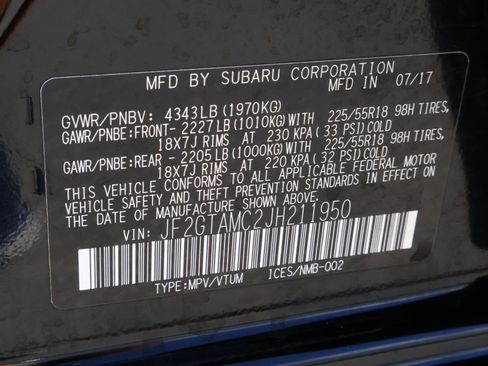 Used 2018 Subaru Crosstrek 2.0i Limited image 21