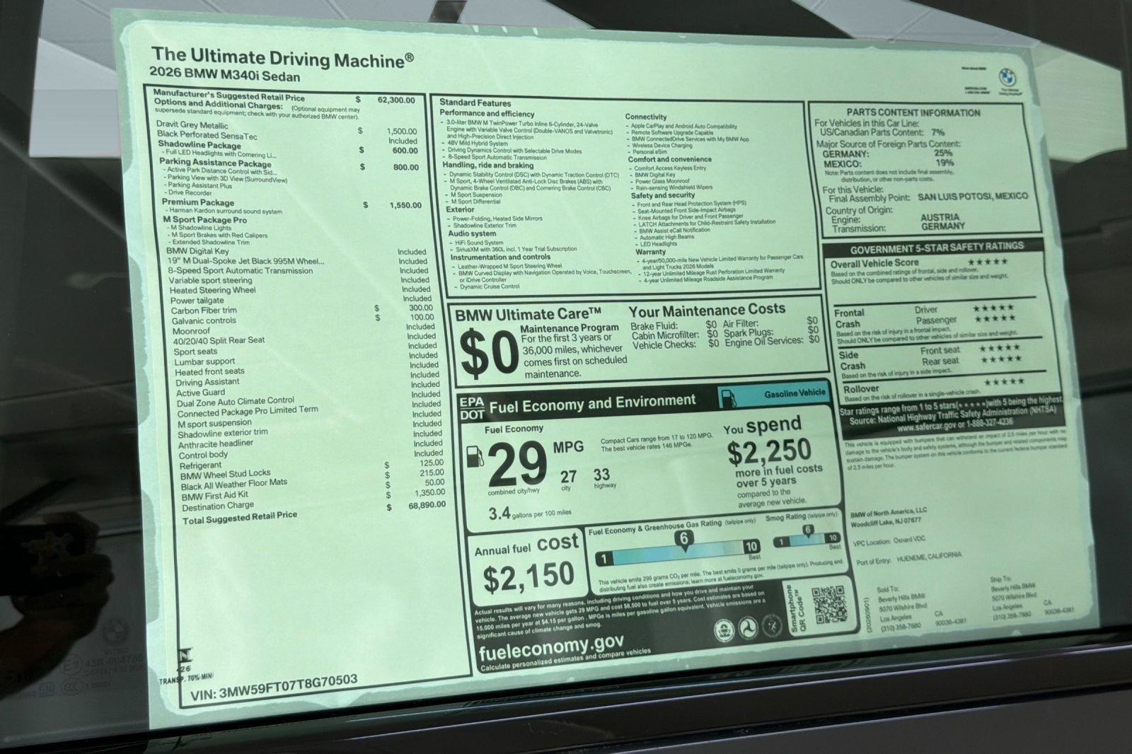 New 2026 BMW M340i w/ Premium Package RWD image 28