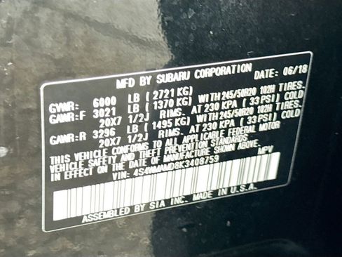 Used 2019 Subaru Ascent Limited image 43