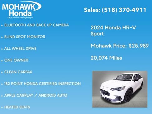 Certified 2024 Honda HR-V Sport image 8