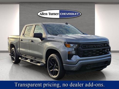 New 2026 Chevrolet Silverado 1500 Custom w/ Turbomax Blackout Package RWD image 1