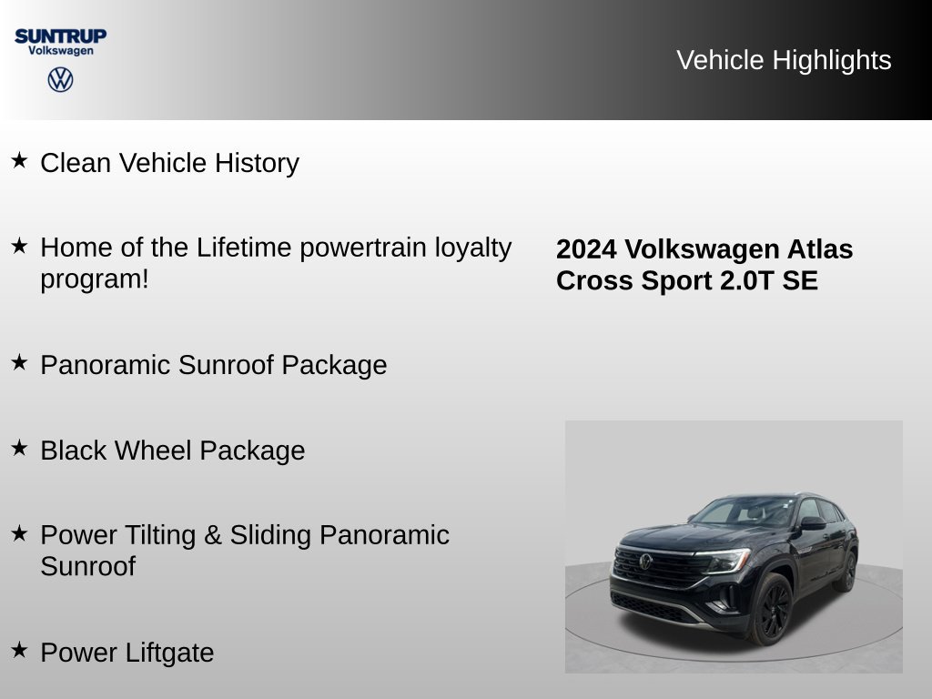 Used 2024 Volkswagen Atlas Cross Sport SE w/ Panoramic Sunroof Package AWD/4WD image 8