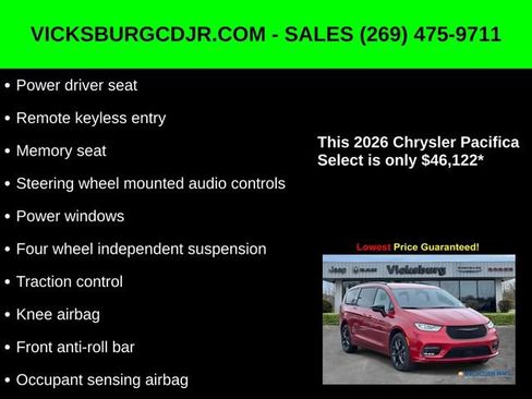 New 2026 Chrysler Pacifica Select w/ S Appearance Package image 22