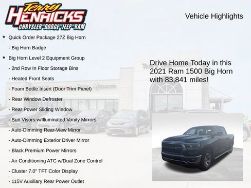 Used 2021 RAM 1500 Big Horn AWD/4WD image 4
