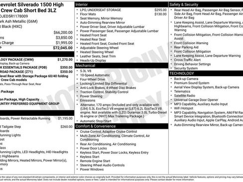 Used 2024 Chevrolet Silverado 1500 High Country w/ Technology Package AWD/4WD image 17