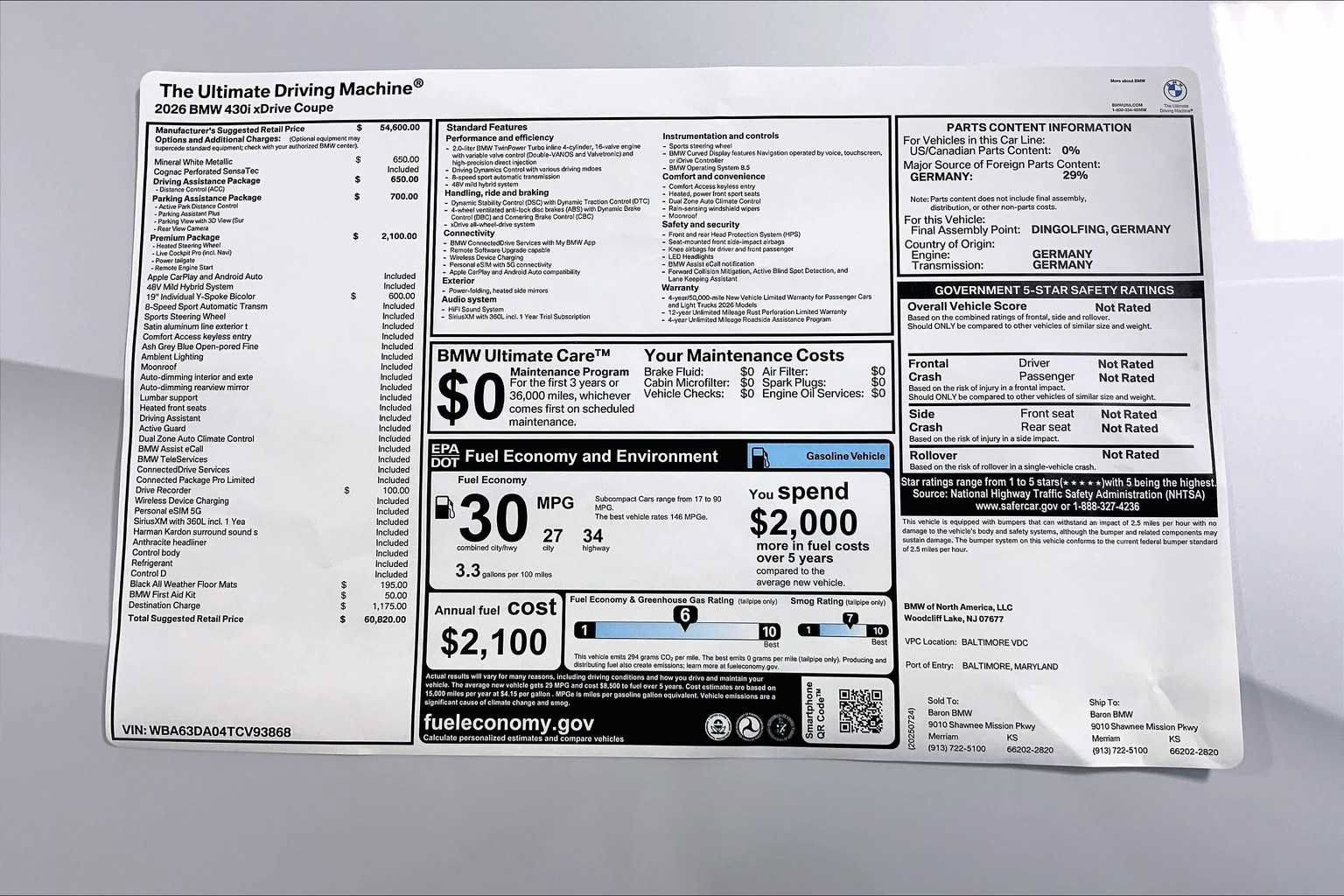 New 2026 BMW 430i xDrive Coupe w/ Premium Package AWD/4WD image 22