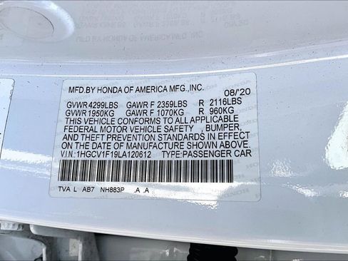 Used 2020 Honda Accord LX image 9