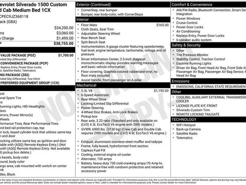 Used 2018 Chevrolet Silverado 1500 Custom w/ Custom Value Package image 2