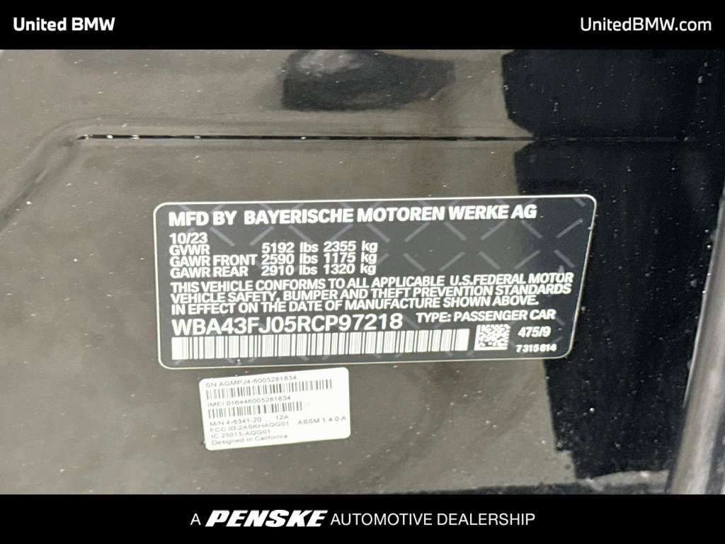 Certified 2024 BMW 530i w/ M Sport Package RWD image 22