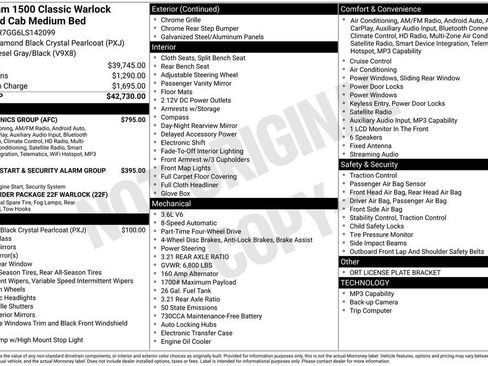 Used 2020 RAM 1500 Classic Warlock w/ Electronics Group AWD/4WD image 3