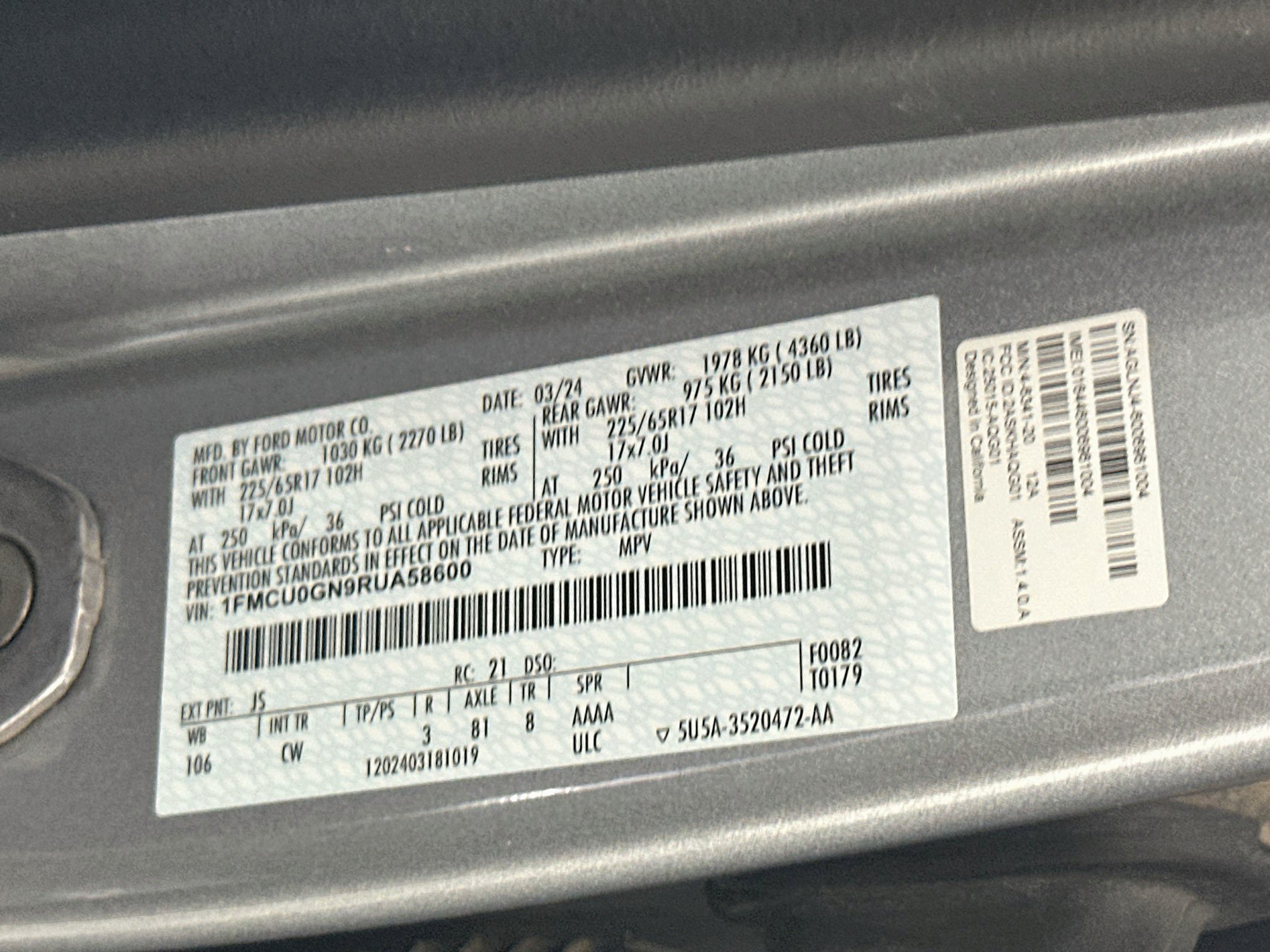 Used 2024 Ford Escape Active w/ Cold Weather Package FWD image 12
