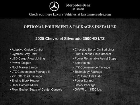Used 2025 Chevrolet Silverado 3500 LTZ w/ LTZ Convenience Package image 5