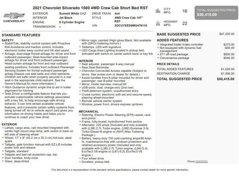 Certified 2021 Chevrolet Silverado 1500 RST w/ Z71 Off-Road Package AWD/4WD image 34