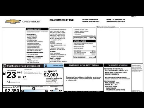 Used 2024 Chevrolet Traverse LT image 3